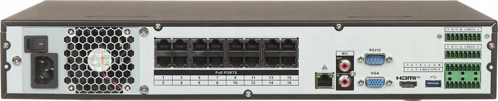 IP REGISTRATORIUS NVR4416-16P-EI 16 KANALŲ +16-PORTINIS SWITCH POE WizSense DAHUA
