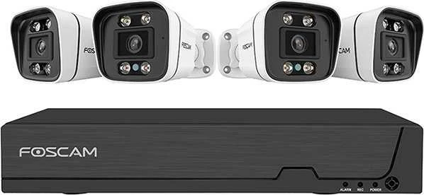 Foscam FNA108E-B4-2T Vaizdo stebėjimo sistema, balta, 4x 4K PoE kulkinė kamera, 1x 8 kanalų NVR