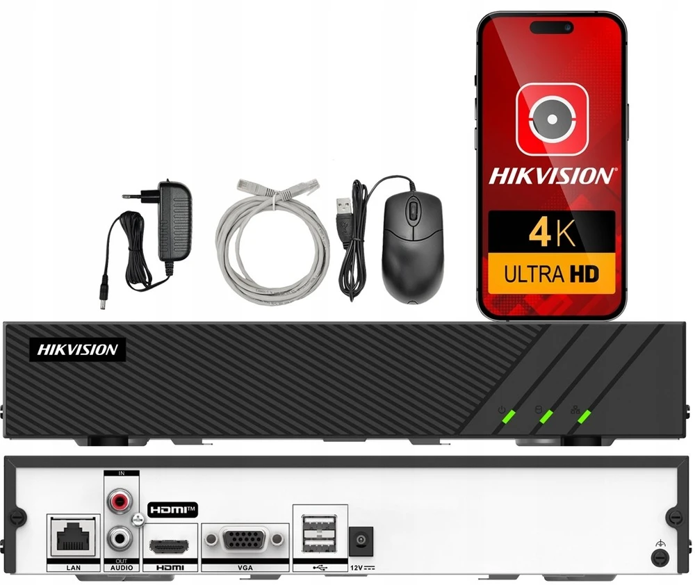 „Hikvision DS-7608NI-Q1 E PL“ IP įrašymo įrenginys
