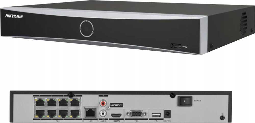 IP REGISTRATORIUS DS-7608NXI-K1/8P(D) 8 KANALŲ, 8 PoE AcuSense Hikvision