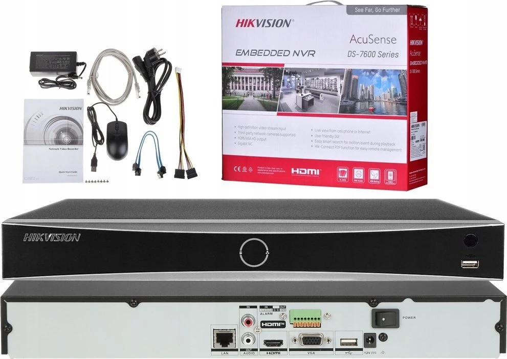 IP REGISTRATORIUS DS-7608NXI-K2(D) 8 KANALŲ AcuSense Hikvision