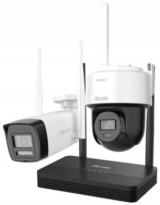 HiLook IKS-2044PH Easylink Wi-Fi 6 Bezvadu Video Komplekts 4MP Bullet + PT Dome Kamera + WiFi NVS