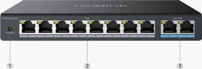 POE SWITCH Reolink RLA-PS1 Juodas