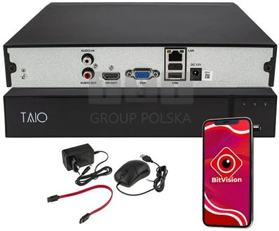Taio NVR-8-8MP-F 9 kanalų 4K IP įrašymo įrenginys