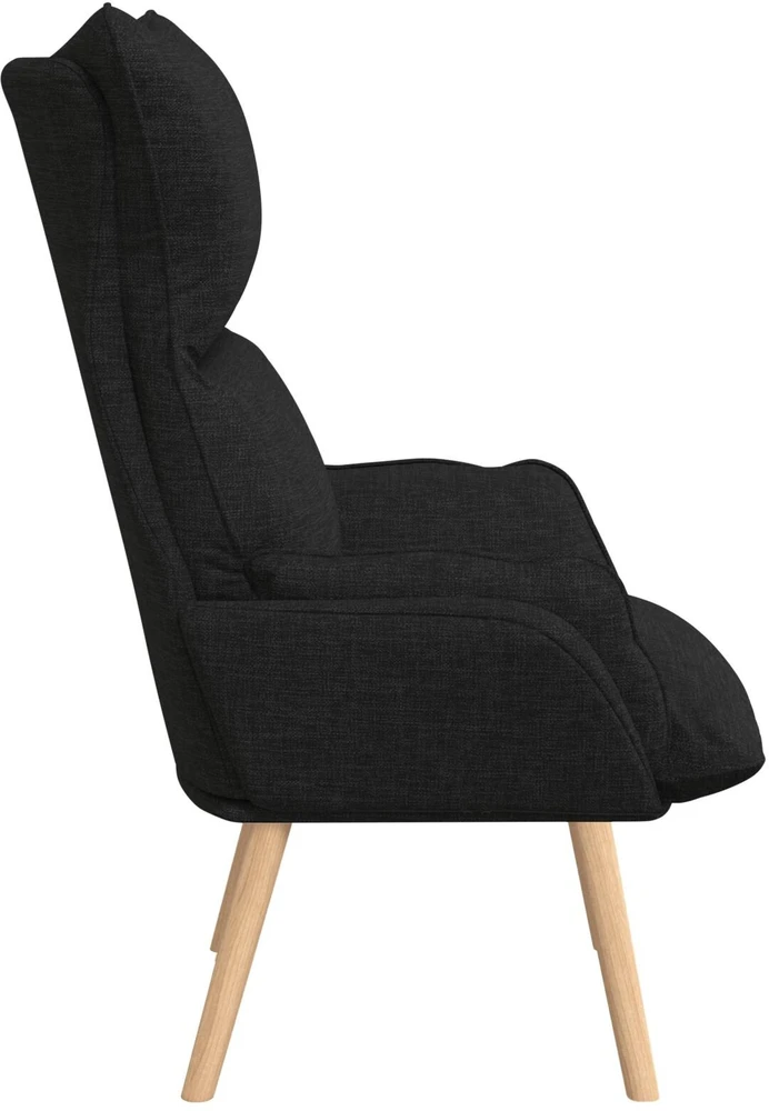 Fotelis krėslas Juoda 69 x 74 x 93 cm Audinys ir Fanera