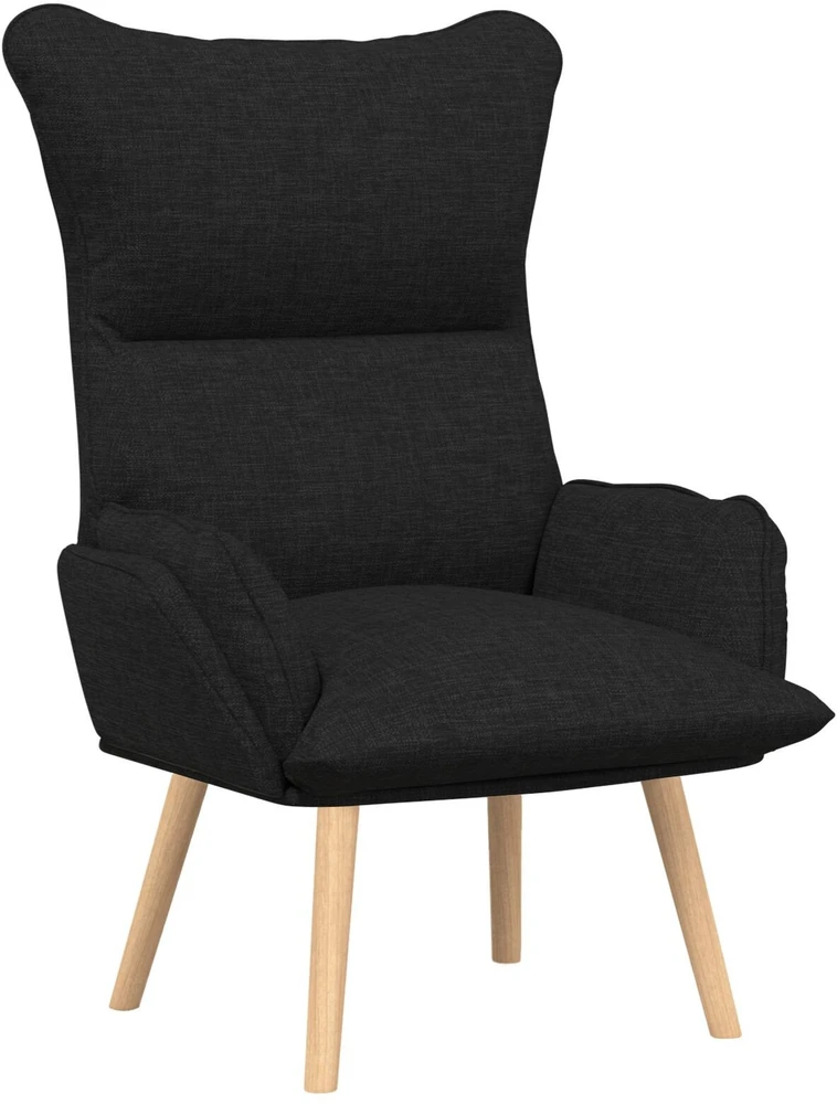 Fotelis krėslas Juoda 69 x 74 x 93 cm Audinys ir Fanera