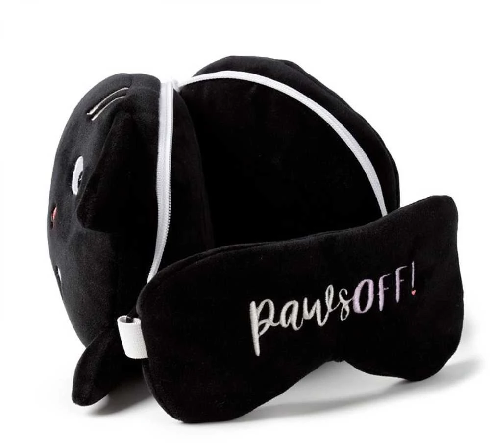 Relaxeazzz Cat Feline Fine Plush Rinkinys: pagalvė + akių kaukė