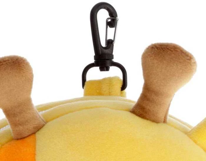 Pliušinis žirafos rinkinys Relaxeazzz Cush 252: pagalvė + akių kaukė, geltona