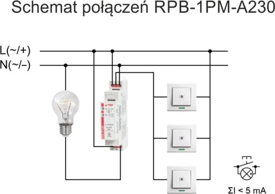 Relpol Bistabili relė su atmintimi 1P 16 A 230 VAC RPB-1PM-A230 864390