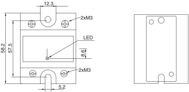 Relpol Vienfazė kietojo kūno relė 50A 480V 4,5-32V DC RM1A48D50