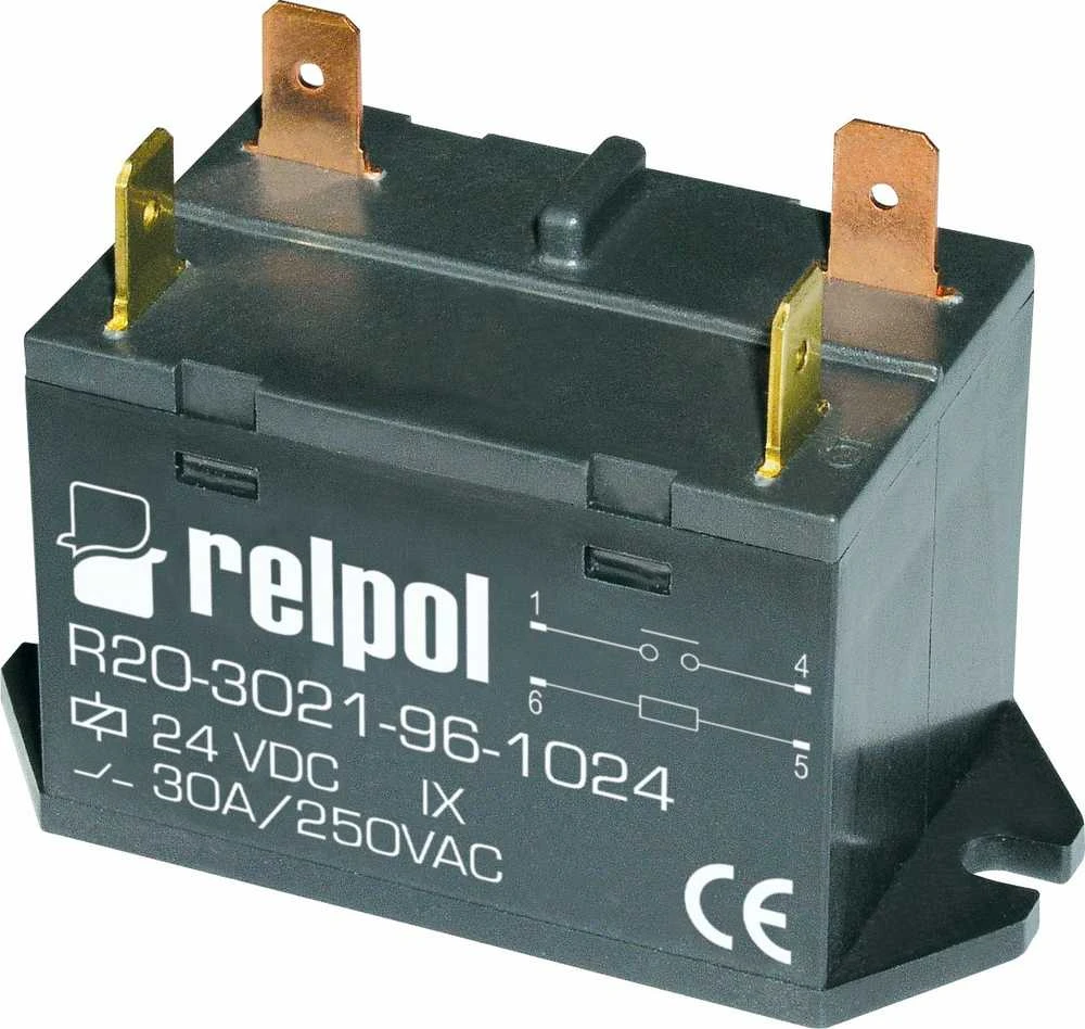 Relpol 2611748 Pramoninė relė 1Z 30A 12V DC AgSnO2 R20-3021-96-1012 2611748