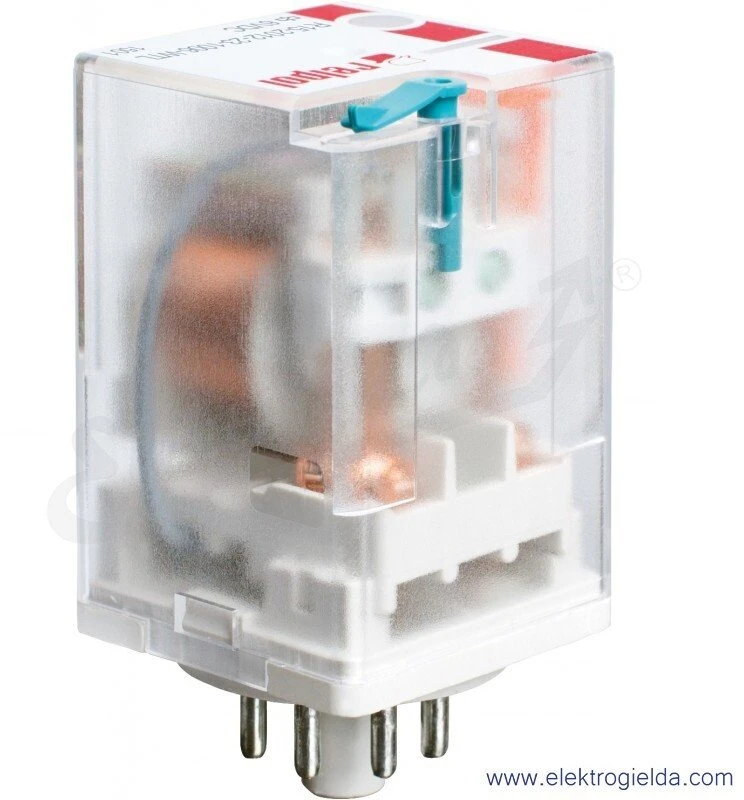 Relpol 804439 Pramoninė relė 3P 10A 24V DC AgNi/Au R15-2113-23-1024-WT 804439