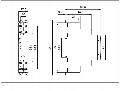 Relpol PRIEŽIŪROS RELĖ RPN-1TMP-A230