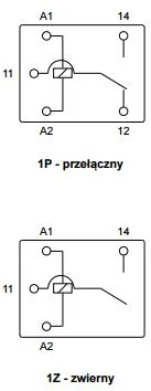 Relpol RM50N RELĖ 1Z 12A ritė 12VDC MV