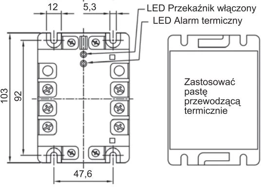 Relpol Trifazė kietojo kūno relė 40A 24-440V AC 24-275VDC/24-50VDC RZ3A40A40