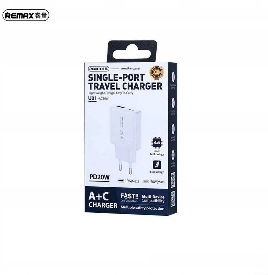 REMAX SIENINIS ĮKROVIKLIS ULTRA THIS GaN 20W RP-U01-AC Baltas