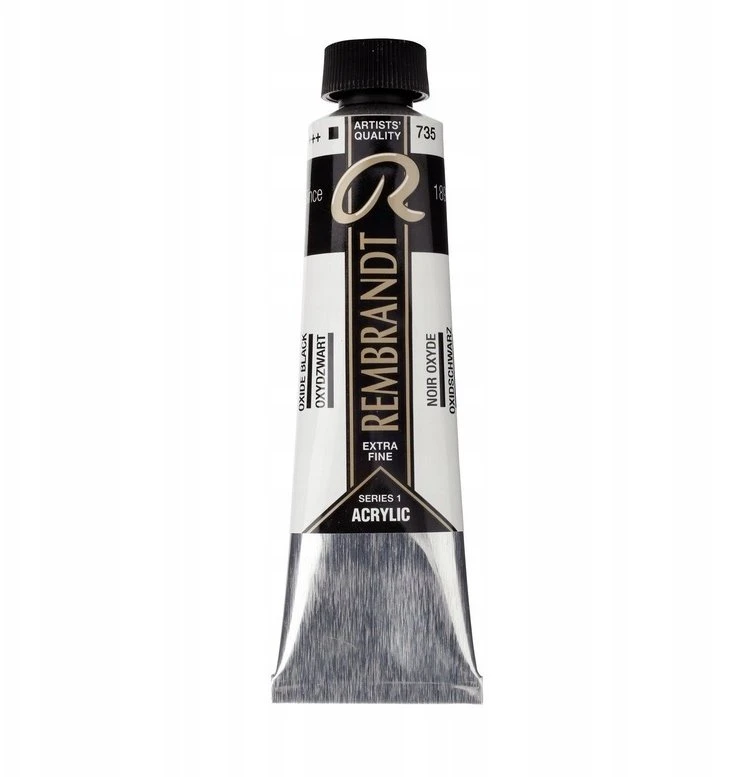 Rembrandt Rembrandt Acrylic Colour Tube Oxide Juodas 735
