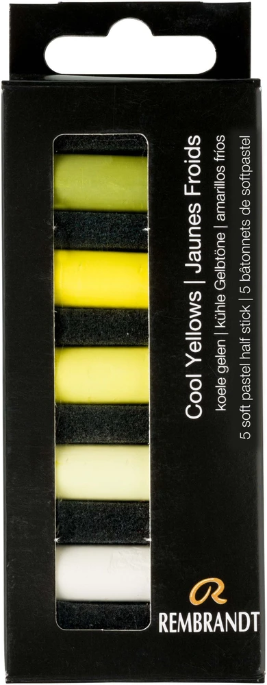 Talens Rembrandt sausų pastelų rinkinys "cool Yellows", 5 spalvos