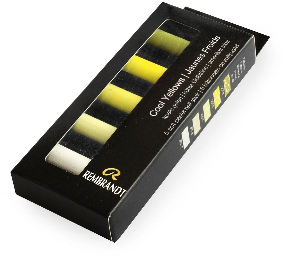 Talens Rembrandt sausų pastelų rinkinys "cool Yellows", 5 spalvos