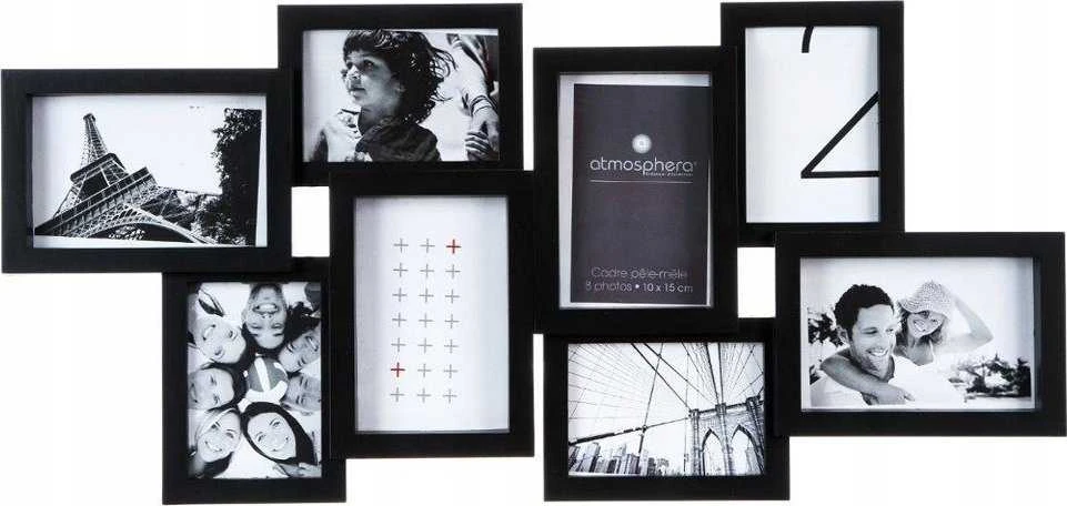 Nuotraukų rėmelis Atmosphera Frame Rėmas 8 nuotraukoms - nuotraukų galerija, spalva juoda