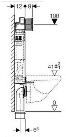 Geberit Kombifix Super stovas pakabinamam dubeniui (110.300.00.5)