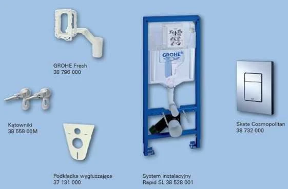 WC potinkinio rėmo komplektas GROHE Rapid SL (5 in 1), 38827000
