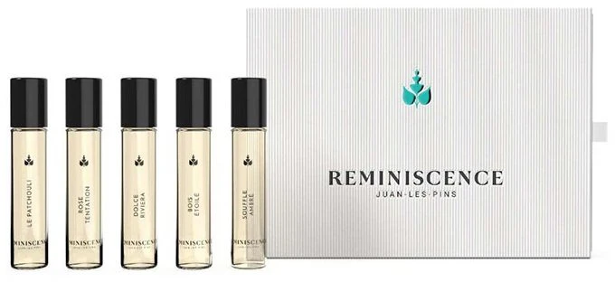 Set Reminiscence: Rose Tentation Eau De Parfum Unisex, 11 ml + Bois Etoile Eau De Parfum Unisex, 11 ml + Souffle Ambre Eau De Toilette Unisex, 11 ml + Le Patchouli Eau De Toilette Unisex, 11 ml + Dolce Riviera Eau De Parfum Unisex, 11 ml