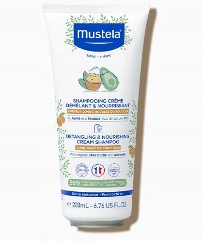 Mustela Bébé Detangling & maitininantis Kreminis Šampūnas Šampūnas