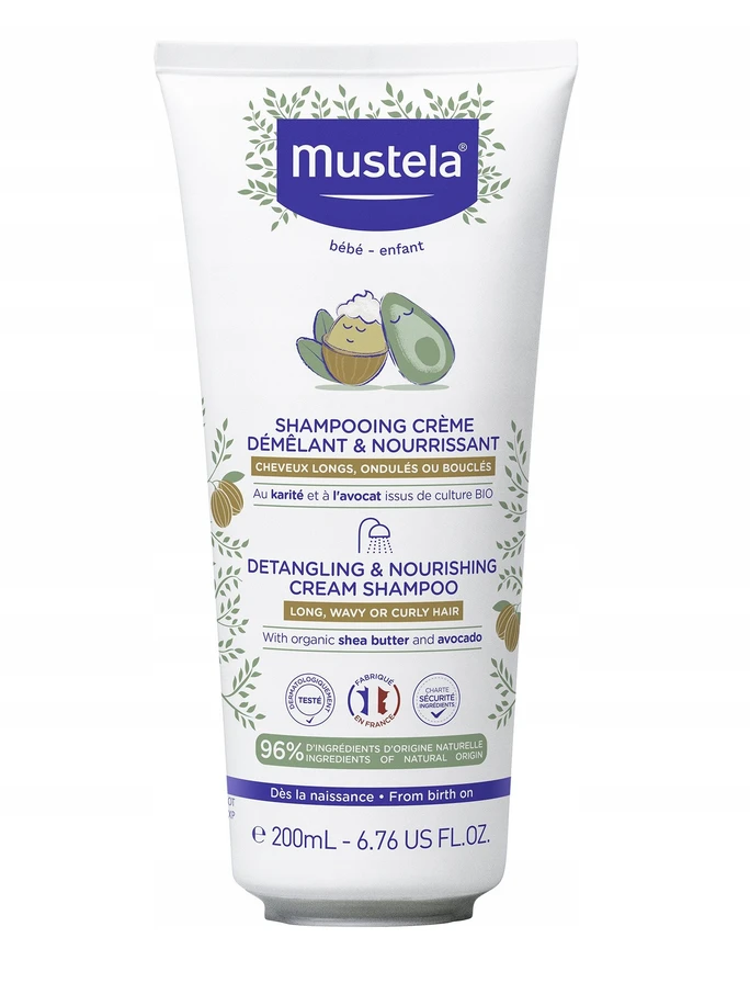 Mustela Bébé Detangling & maitininantis Kreminis Šampūnas Šampūnas