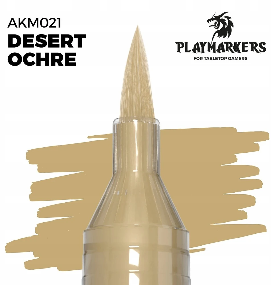 AK Interactive Desert Ochre akrilinis dažų žymeklis su šepetėliu