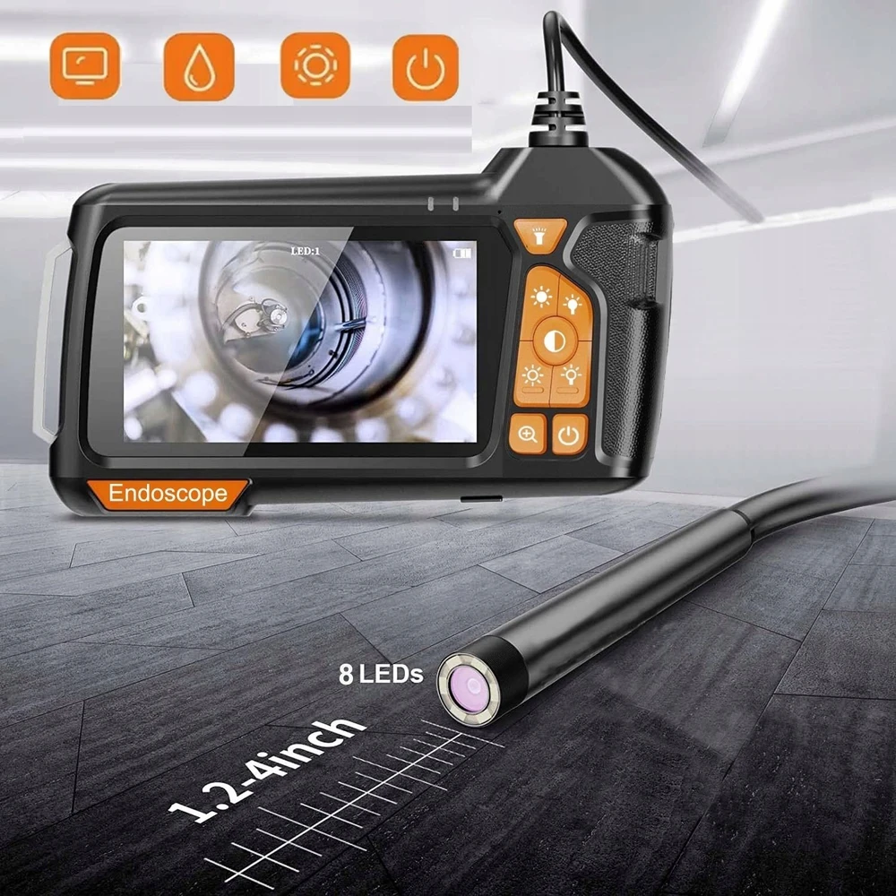 Renew Force Inspekcinė kamera Endoskopas Standus Lankstus 2m HD IPS 4.3" ekranas IP67 / Az-m40-d