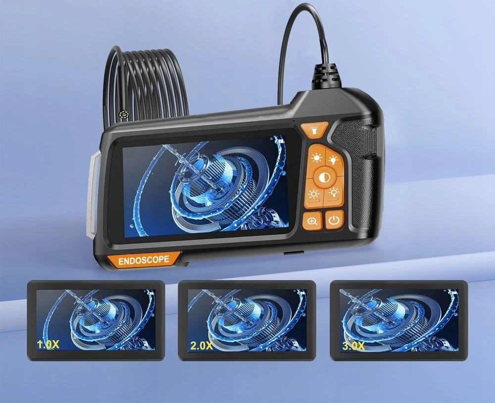 Renew Force Inspekcinė kamera Endoskopas Standus Lankstus 2m HD IPS 4.3" ekranas IP67 / Az-m40-d