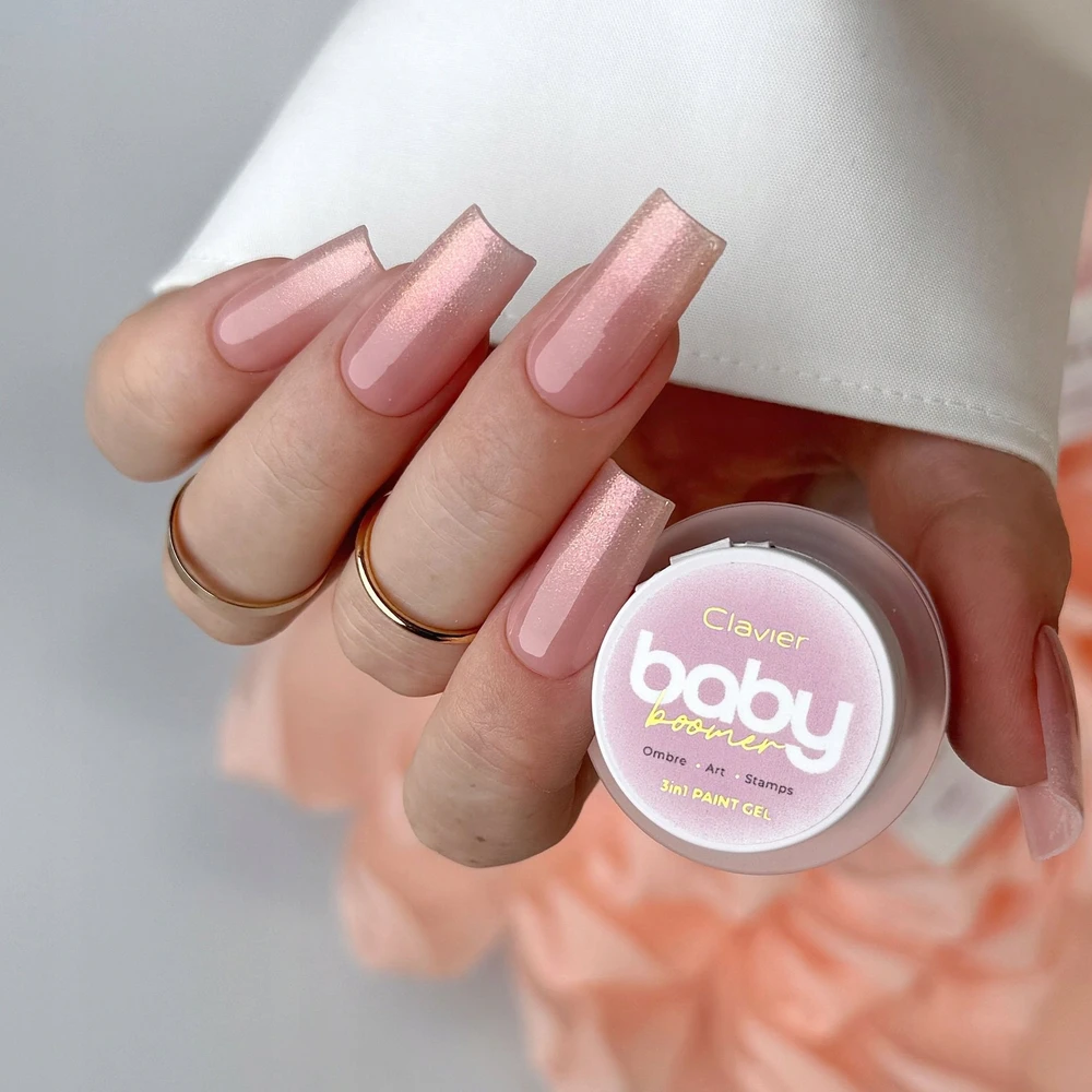 Reney Cosmetics Clavier Nailsology Baby Boomer nagų lakas 3w1 S01 Shimmer 3g