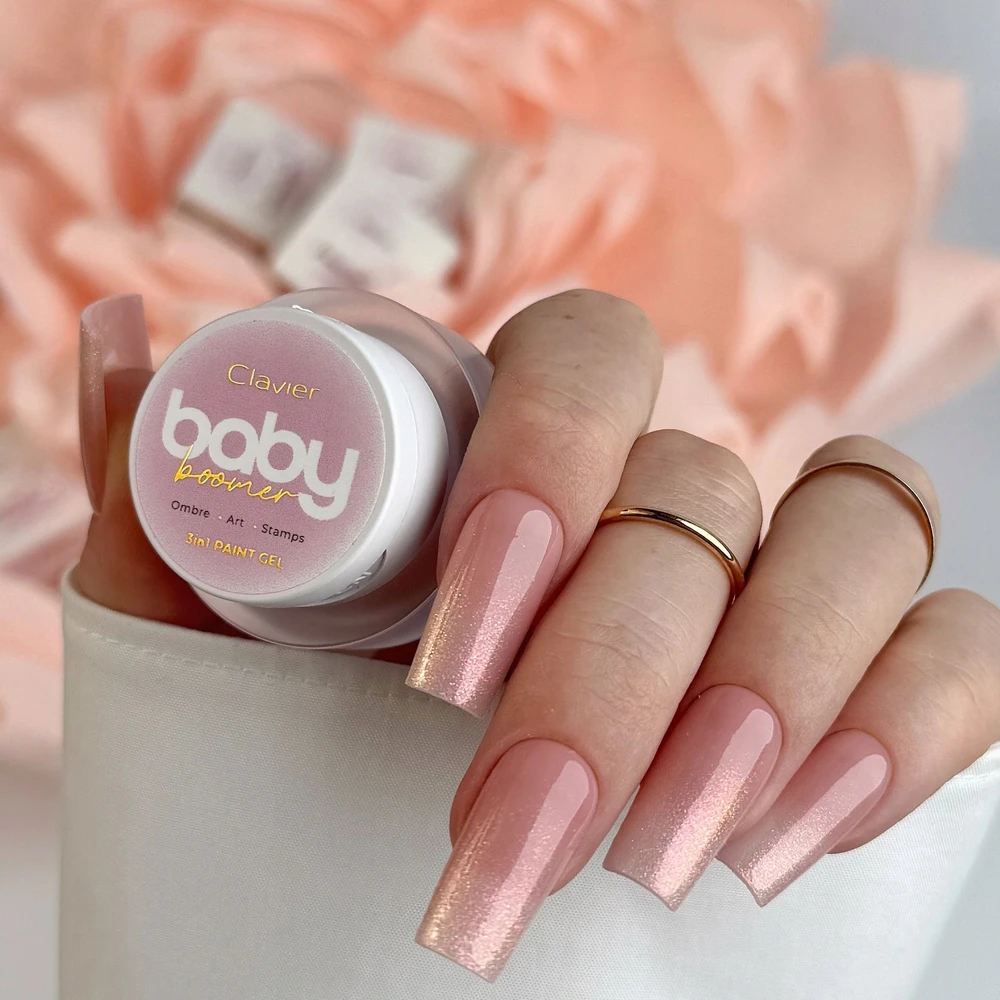 Reney Cosmetics Clavier Nailsology Baby Boomer nagų lakas 3w1 S01 Shimmer 3g