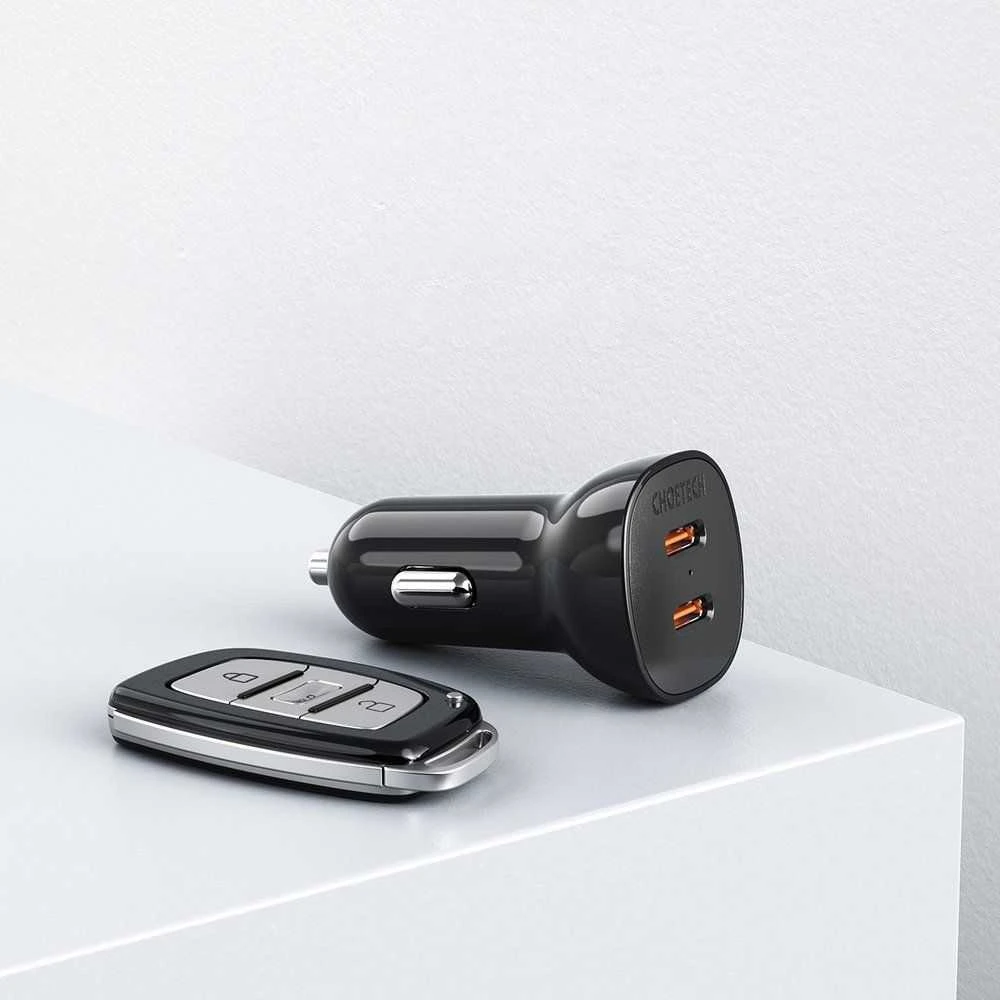 Kroviklis CHOETECH 2xUSB-C: 12-24V, 40W, QC3.0+ PD