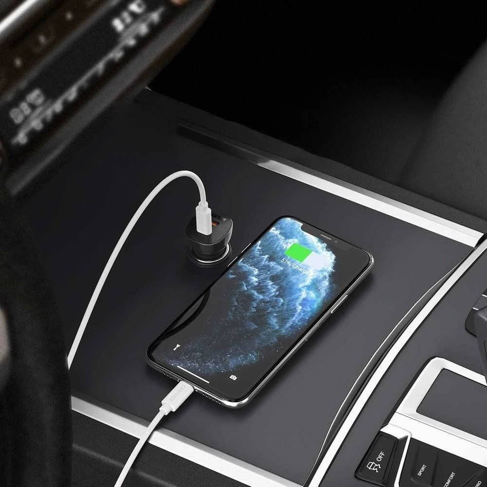 Kroviklis CHOETECH 2xUSB-C: 12-24V, 40W, QC3.0+ PD