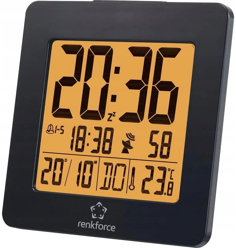 Renkforce renkforce Funk Wecker 4161c12 Juodas Alarmzeiten 2 (1383425)
