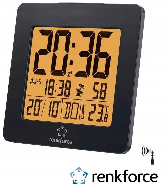 Renkforce renkforce Funk Wecker 4161c12 Juodas Alarmzeiten 2 (1383425)