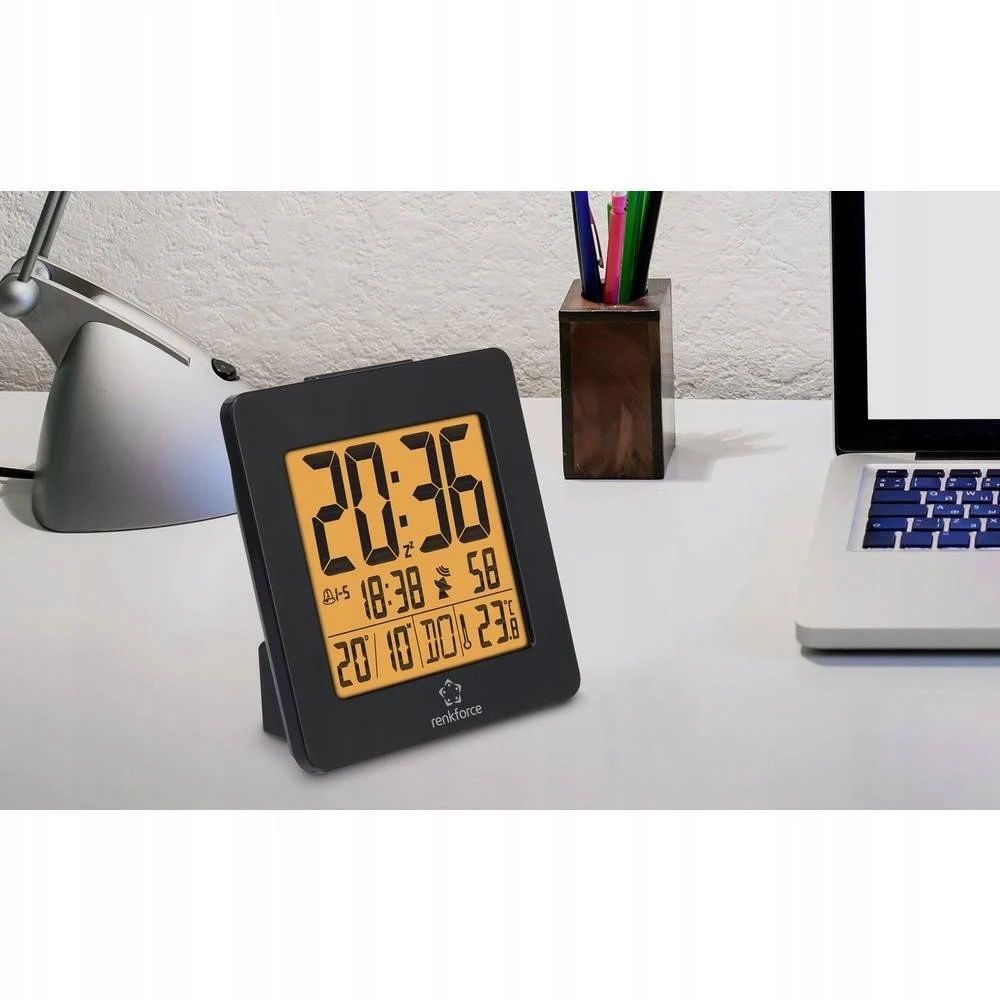 Renkforce renkforce Funk Wecker 4161c12 Juodas Alarmzeiten 2 (1383425)