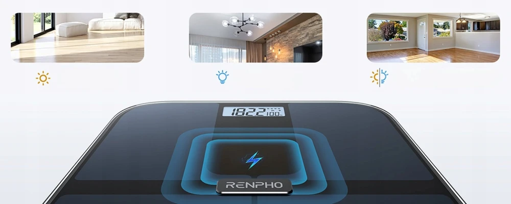 Svarstyklės RENPHO Elis Solar 2 Smart Scale Juodas