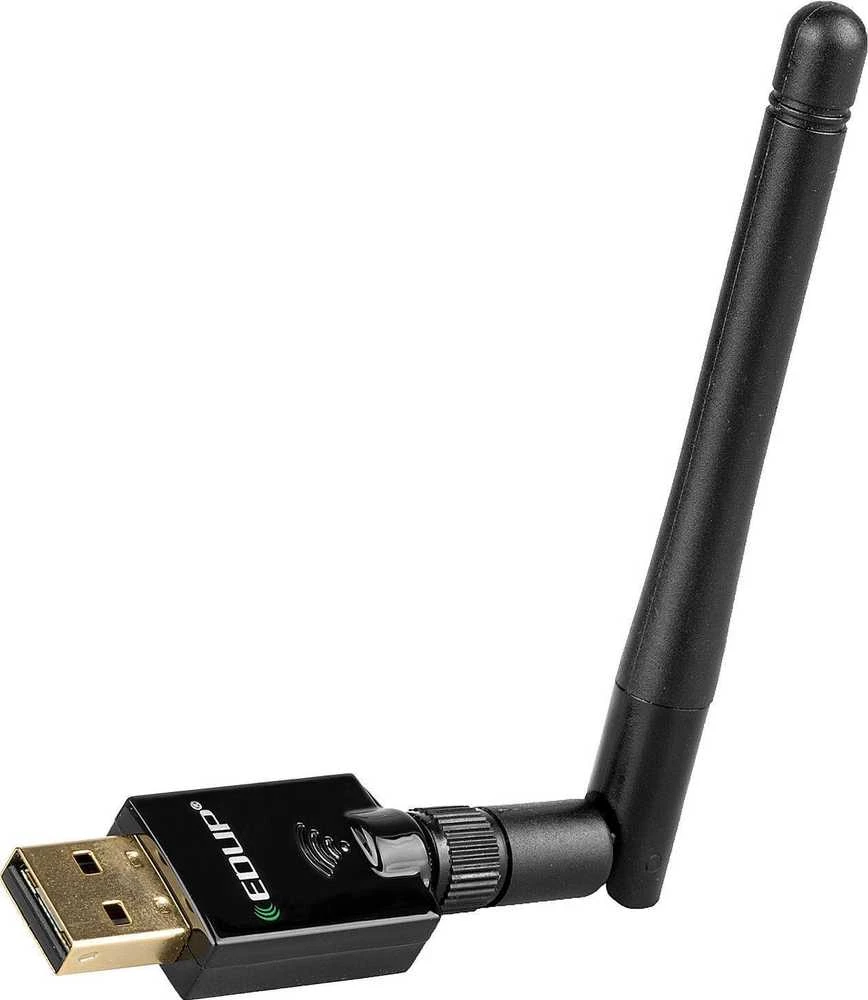 Edup EP-AC1607 USB 2.0 WiFi dviejų juostų 2,4/5,8 GHz belaidis adapteris 600 Mbps su išorine antena Juoda