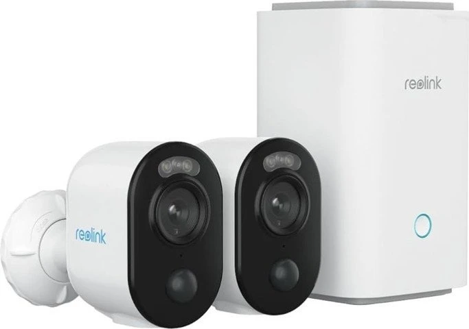 Reolink namų šakotuvas + 2x „Argus 3 Ultra“ su 64 GB 4K | 8 MP | Baterija | IP65
