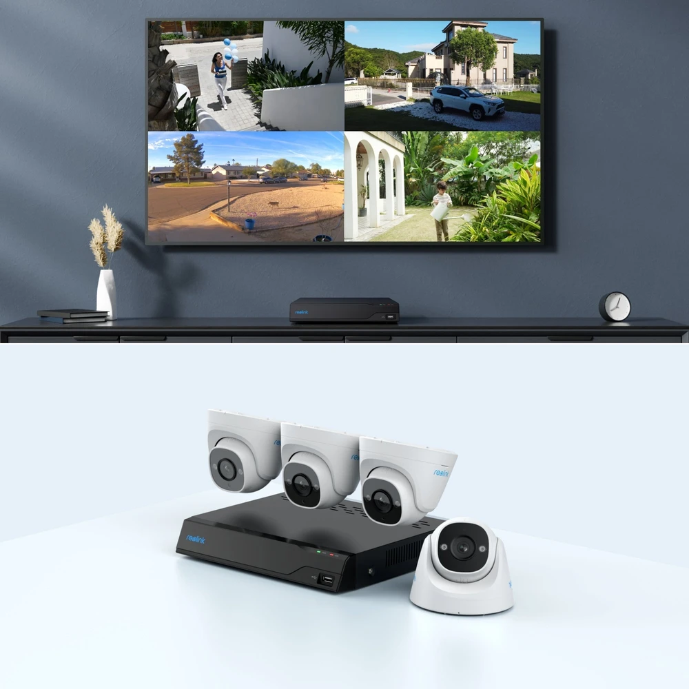 Reolink NVS8-5MD4 (kupolinis) NVR | 2K | 5MP | 8 kanalai | 4x D500 | PoE | 2TB