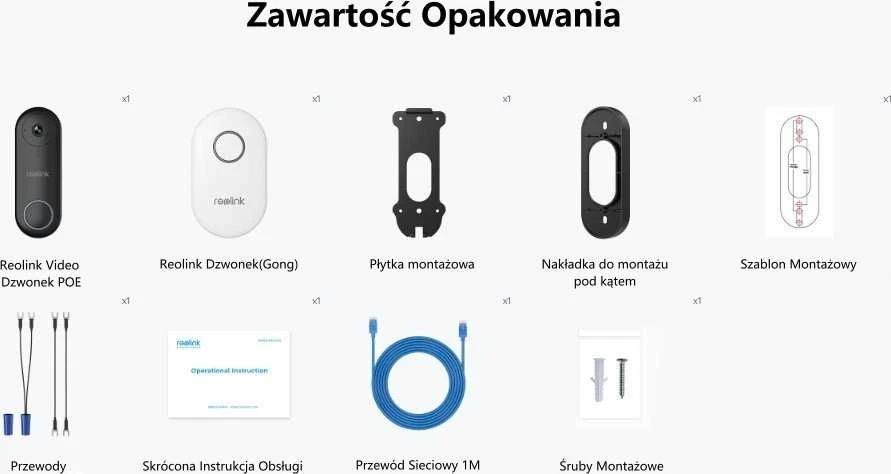 Išmanusis durų skambutis Reolink D340P su vaizdo funkcija