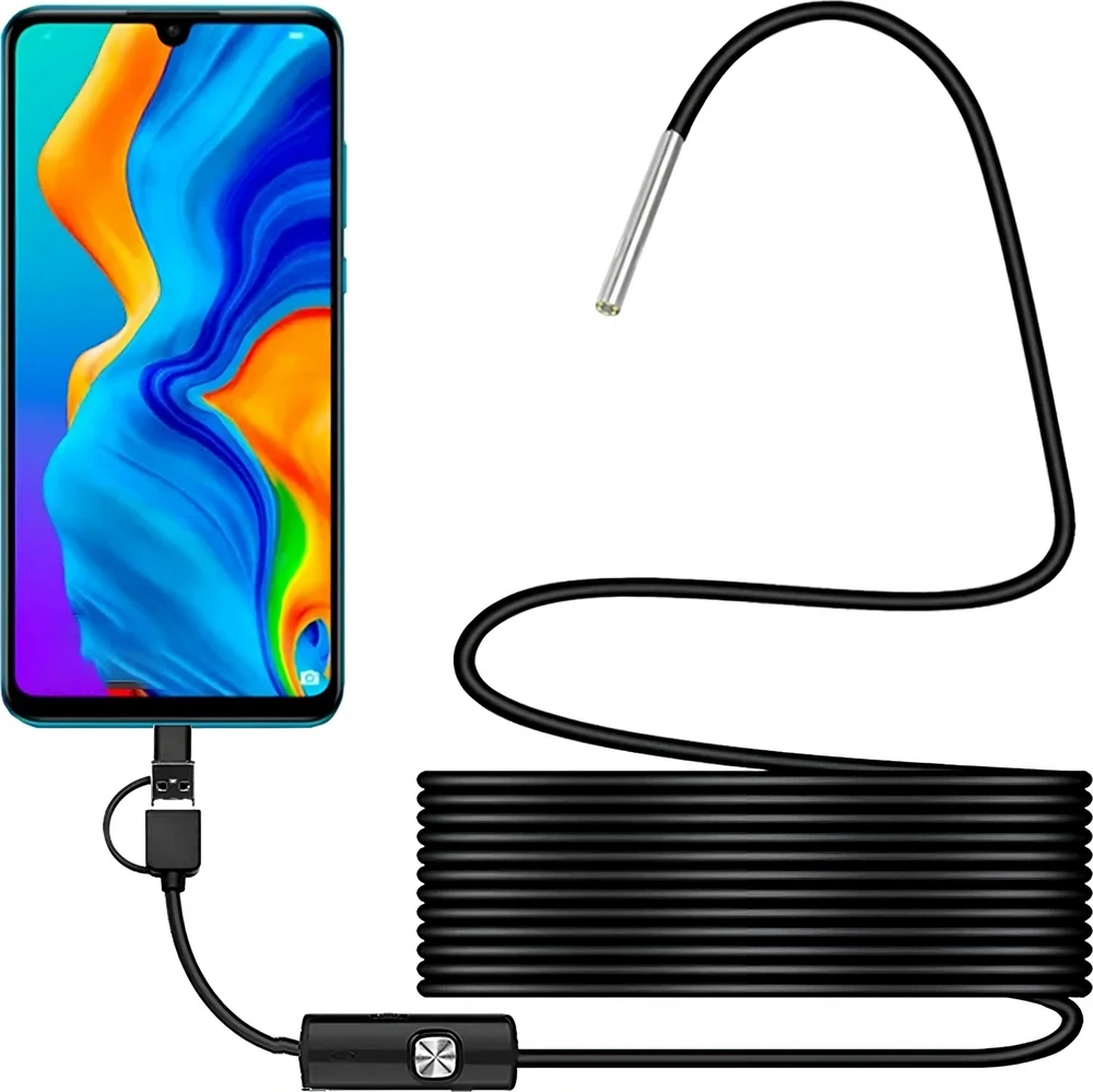 Endoskopo 3,9 mm HD apžiūros kamera „Android“ įrenginiams su USB-C