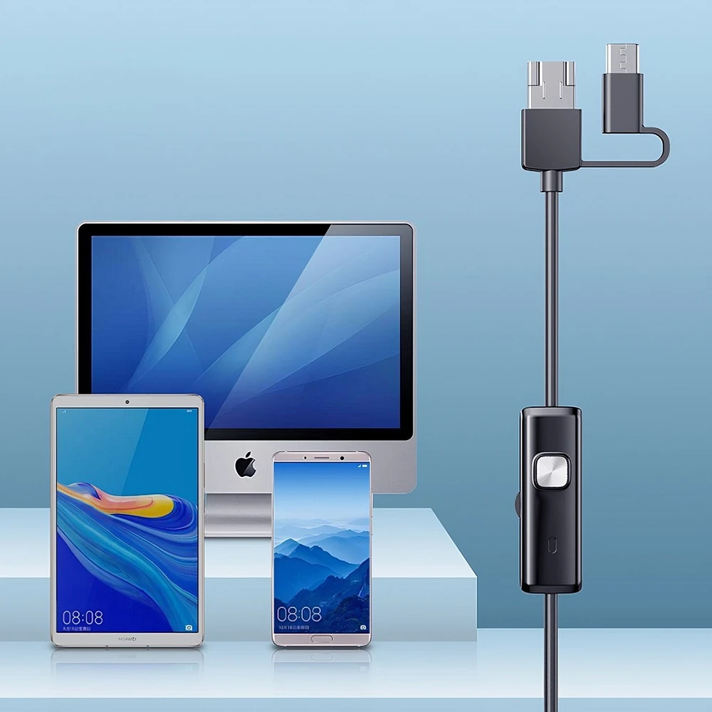 Endoskopo 3,9 mm HD apžiūros kamera „Android“ įrenginiams su USB-C