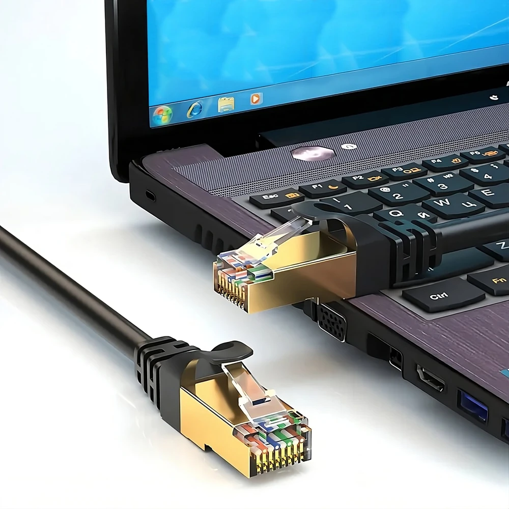 LAN tinklo kabelis RJ45 cat 6a interneto kabelis UTP maršrutizatorius susukta pora 15 m