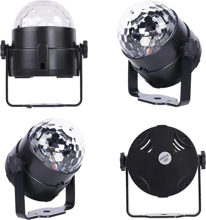 Kula Disko rutulinis disko projektorius RGB LED prožektorius vakarėlių lazeriui + nuotolinio valdymo pultas -E113