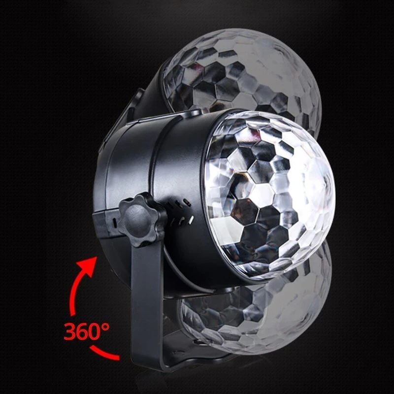 Kula Disko rutulinis disko projektorius RGB LED prožektorius vakarėlių lazeriui + nuotolinio valdymo pultas -E113