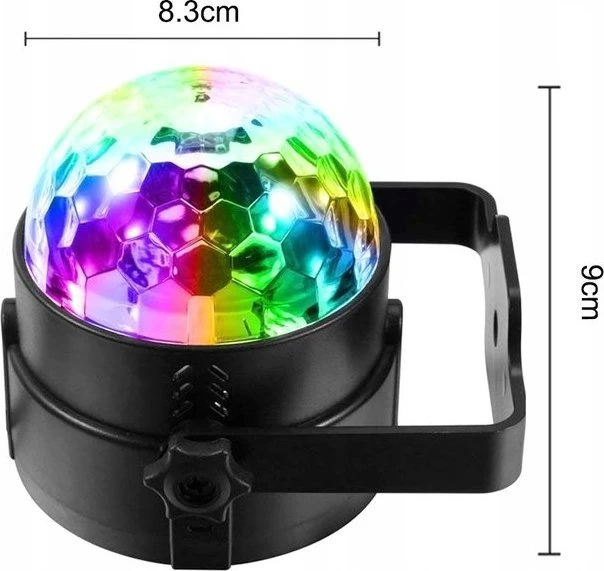 Kula Disko rutulinis disko projektorius RGB LED prožektorius vakarėlių lazeriui + nuotolinio valdymo pultas -E113